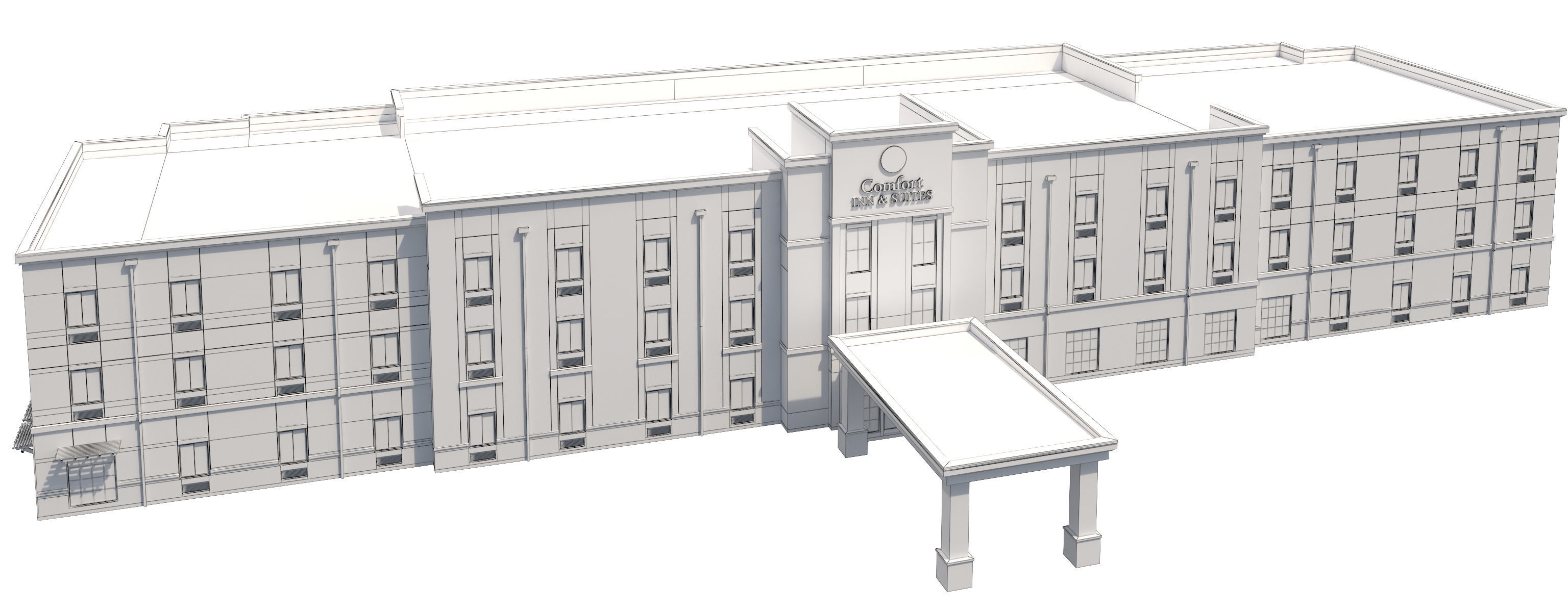Commercial Building-026 Comfort Inn and Suites Hotel 3D model_14