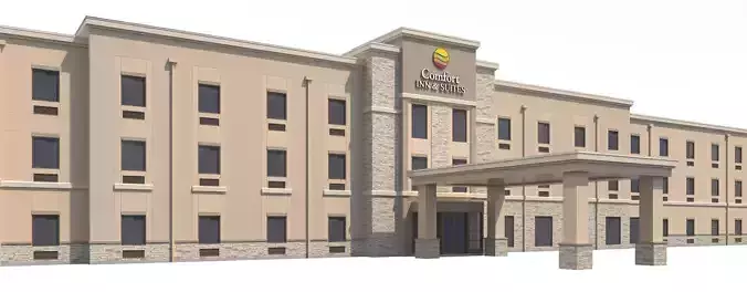 Commercial Building-026 Comfort Inn and Suites Hotel 3D model