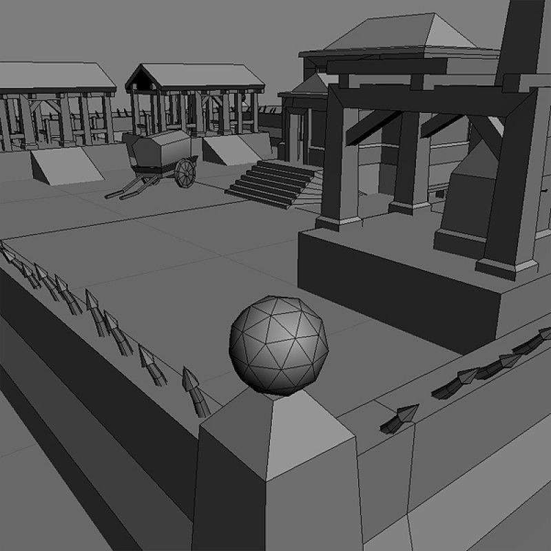 House Forge Stables Low Poly Low-poly 3D model_4