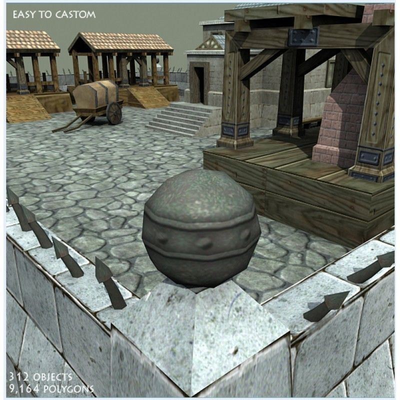 House Forge Stables Low Poly Low-poly 3D model_2