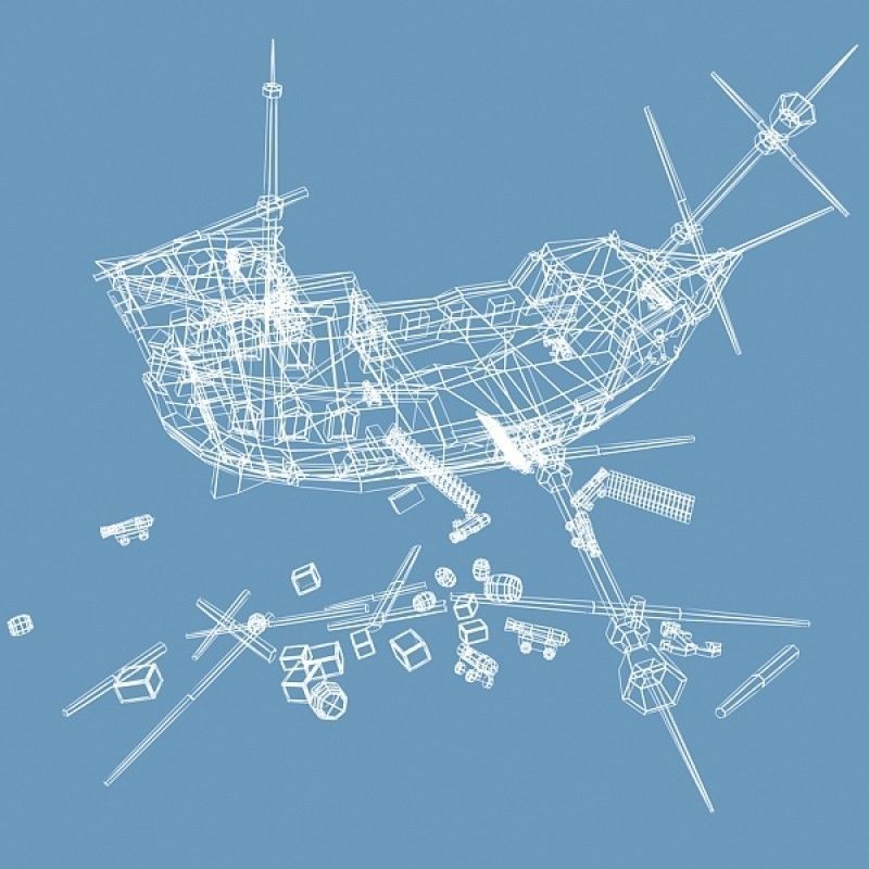 Medieval Sailing Ship 3D model_5