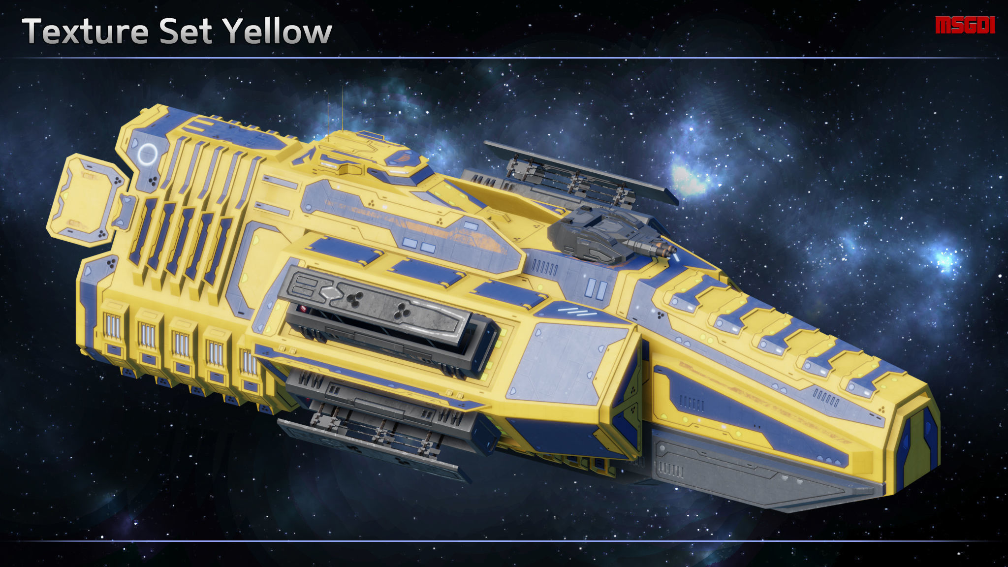 Spaceship Torpedo Frigate Avenger Low-poly 3D model_10