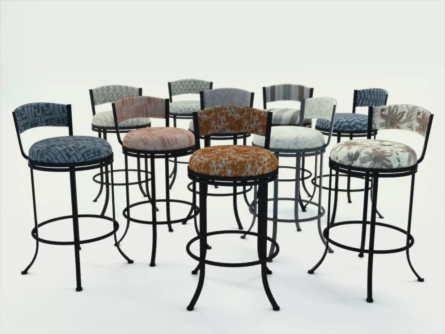 bar stool Low-poly 3D model