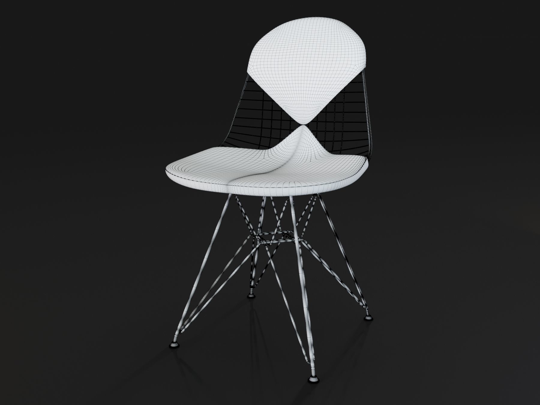 Wire chair Vitra 3D model_9