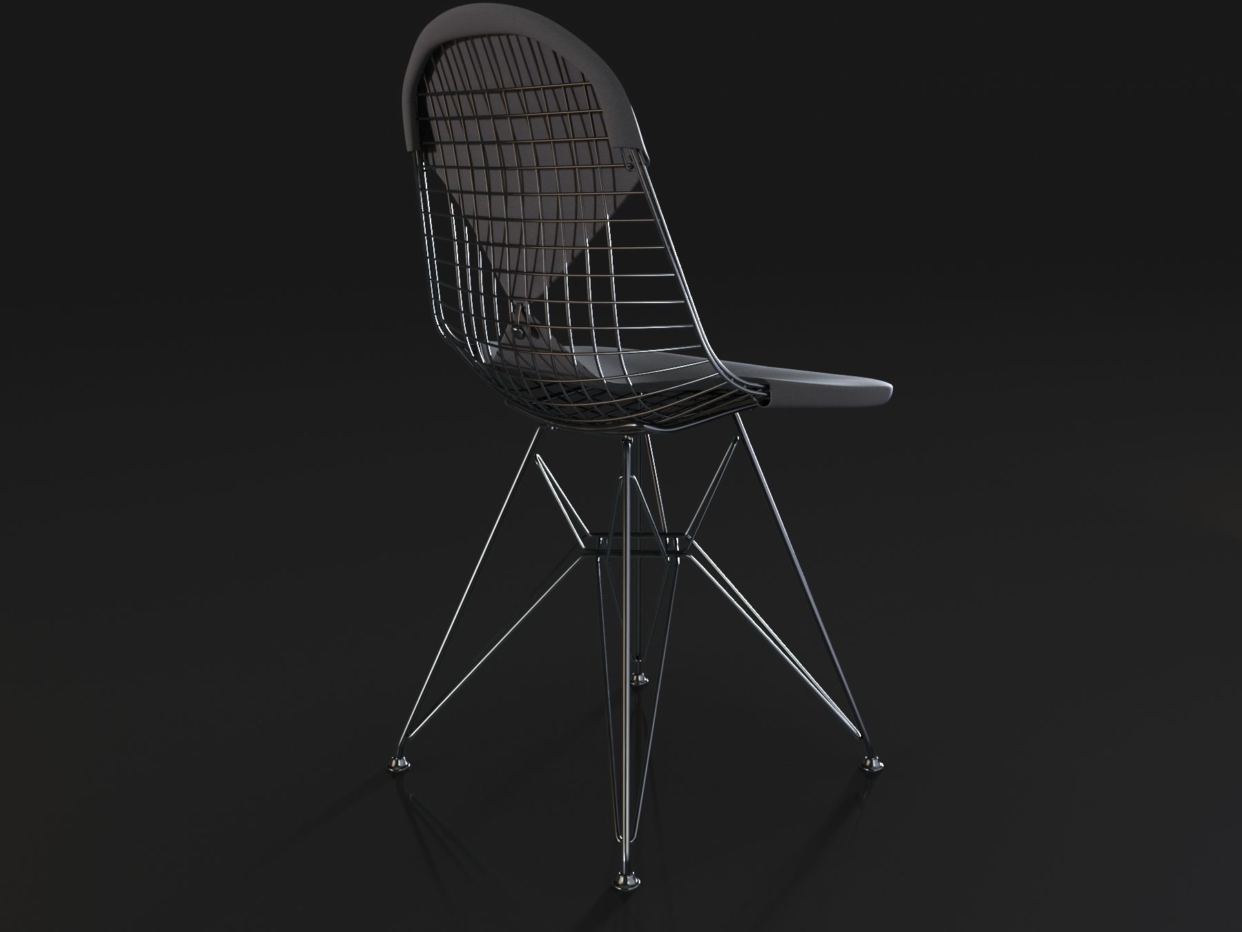 Wire chair Vitra 3D model_7