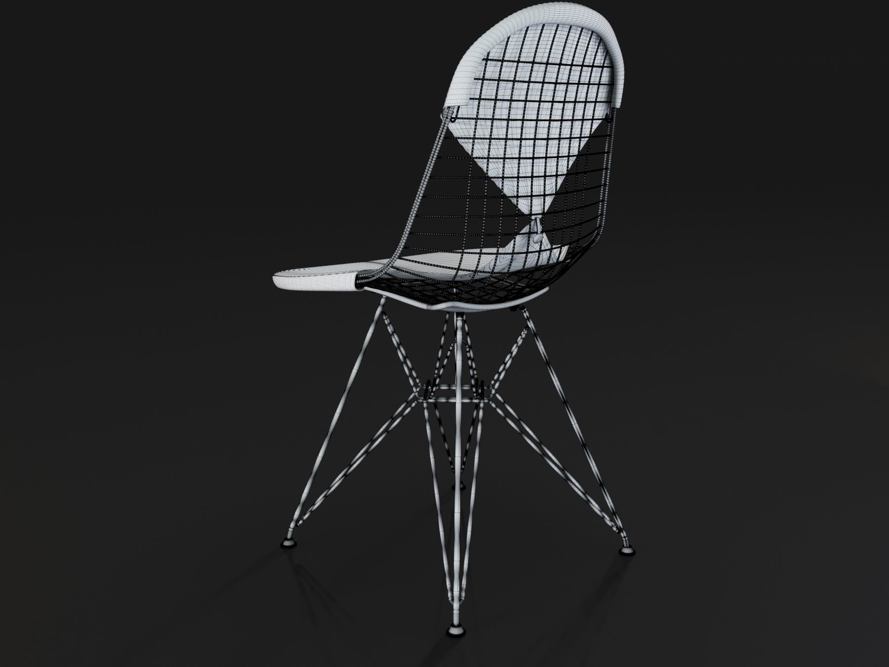 Wire chair Vitra 3D model_2