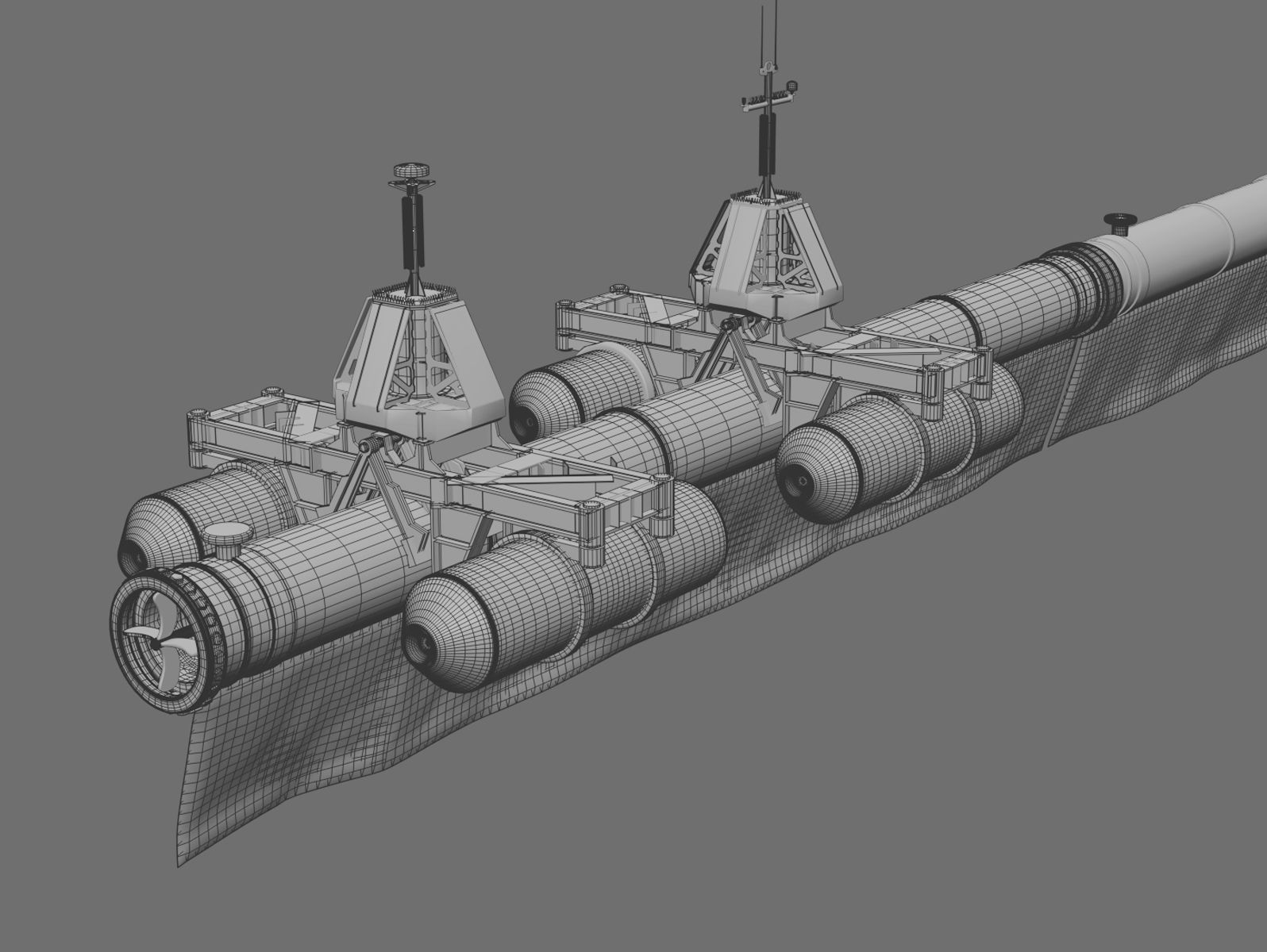 Ocean Cleanup System Project 3D model_28