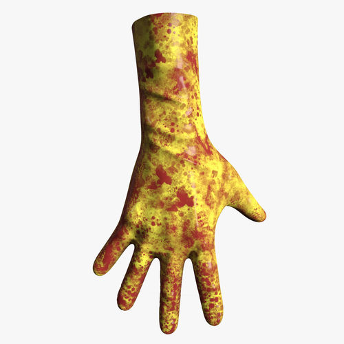 bloody gloves Low-poly 3D model