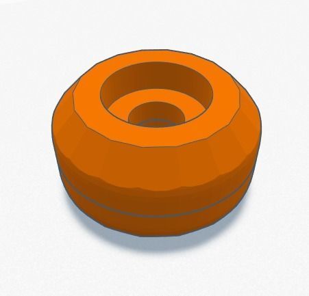 Anti Rocker Wheel 43mm 3D print model_1