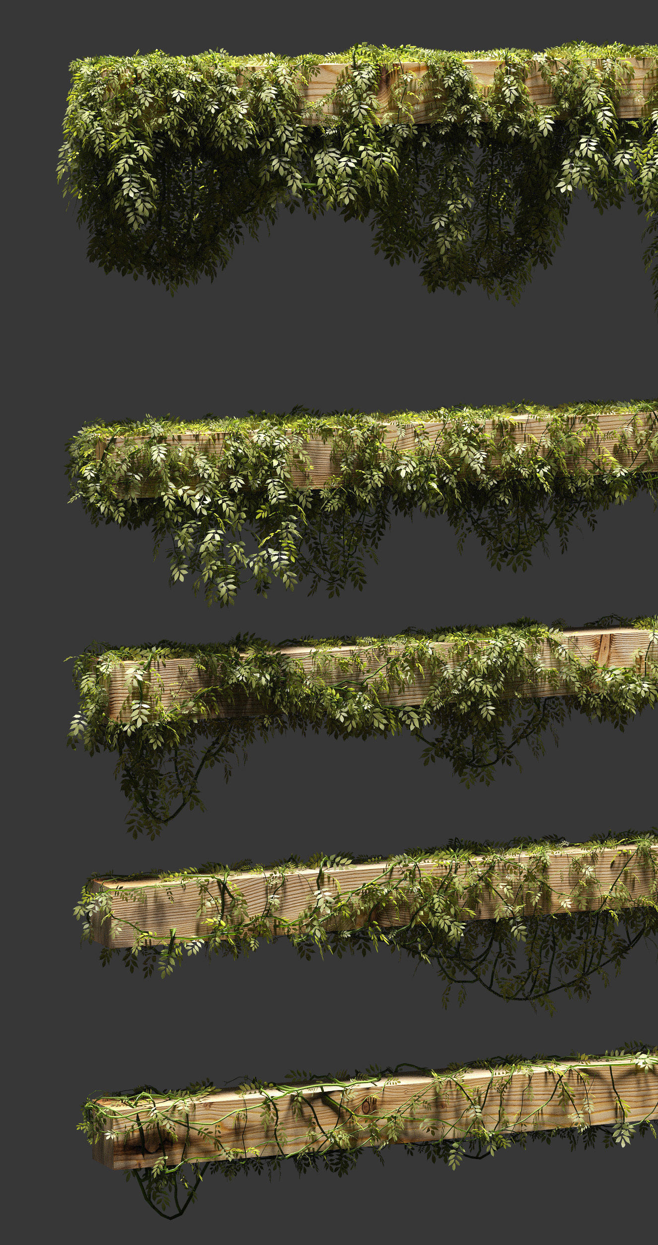 Leaves for beams 5 models 3D model_3