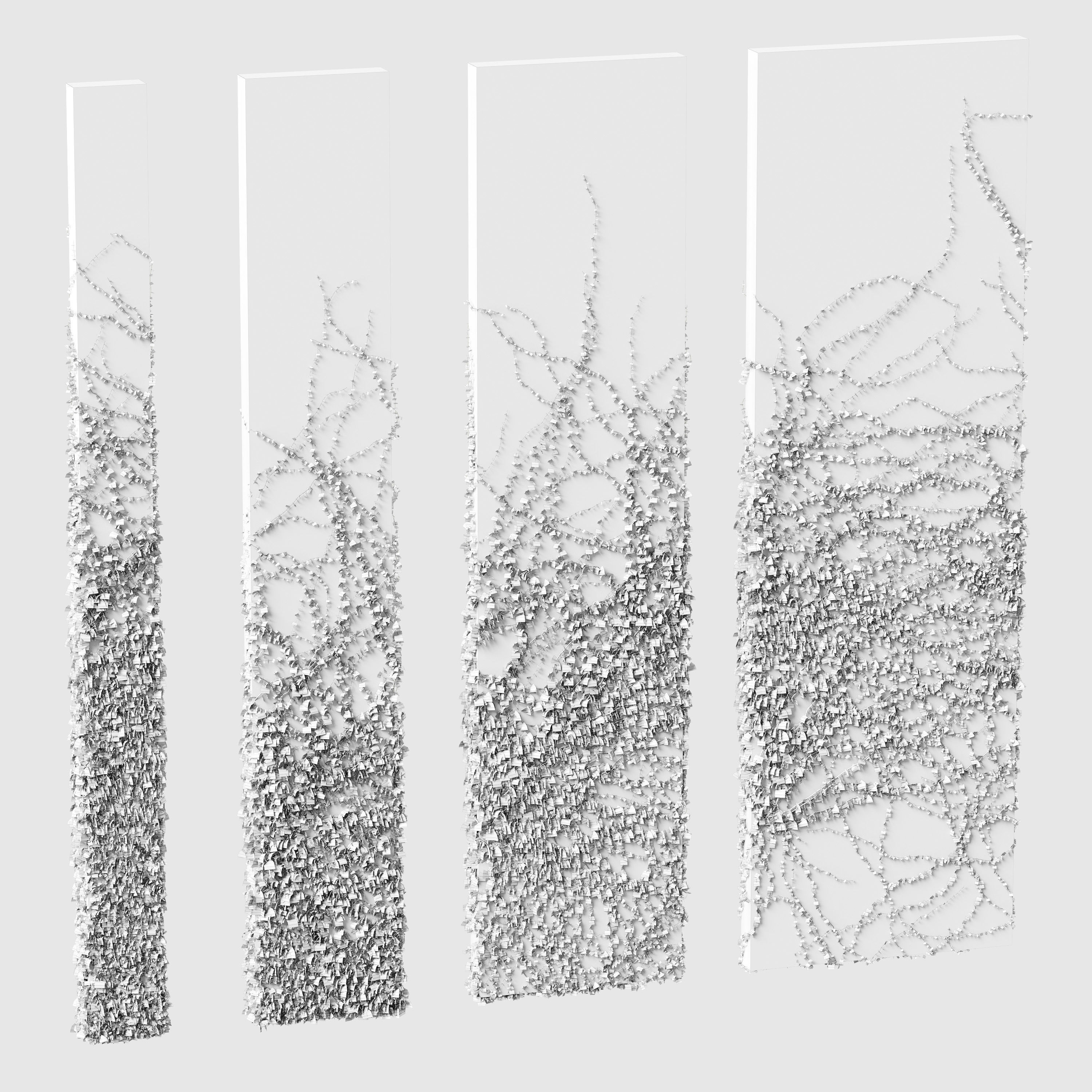 Ivy for rectangular columns 4 models 3D model_1