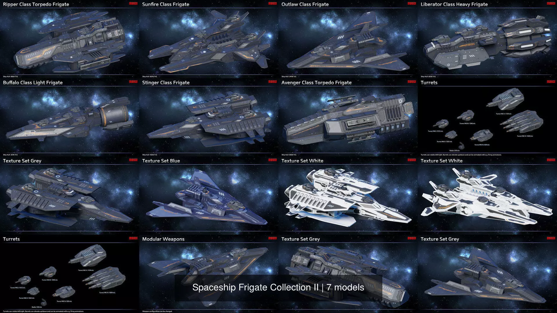 Spaceship Frigate Collection II _0