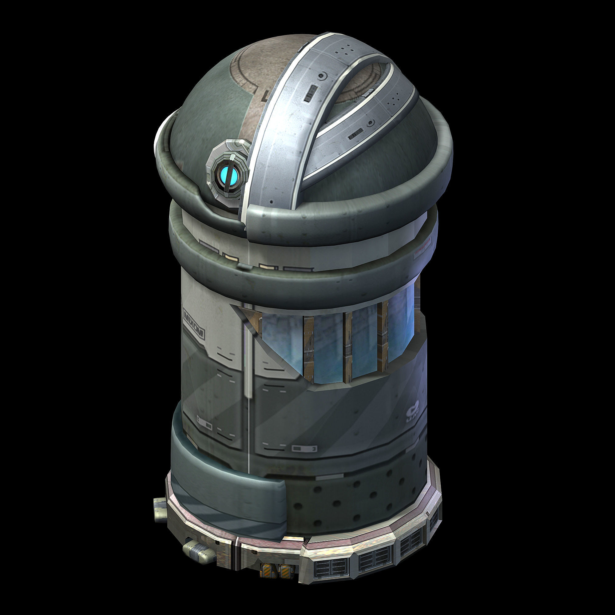 Sci Fi Building-Trash Can 3D model_1
