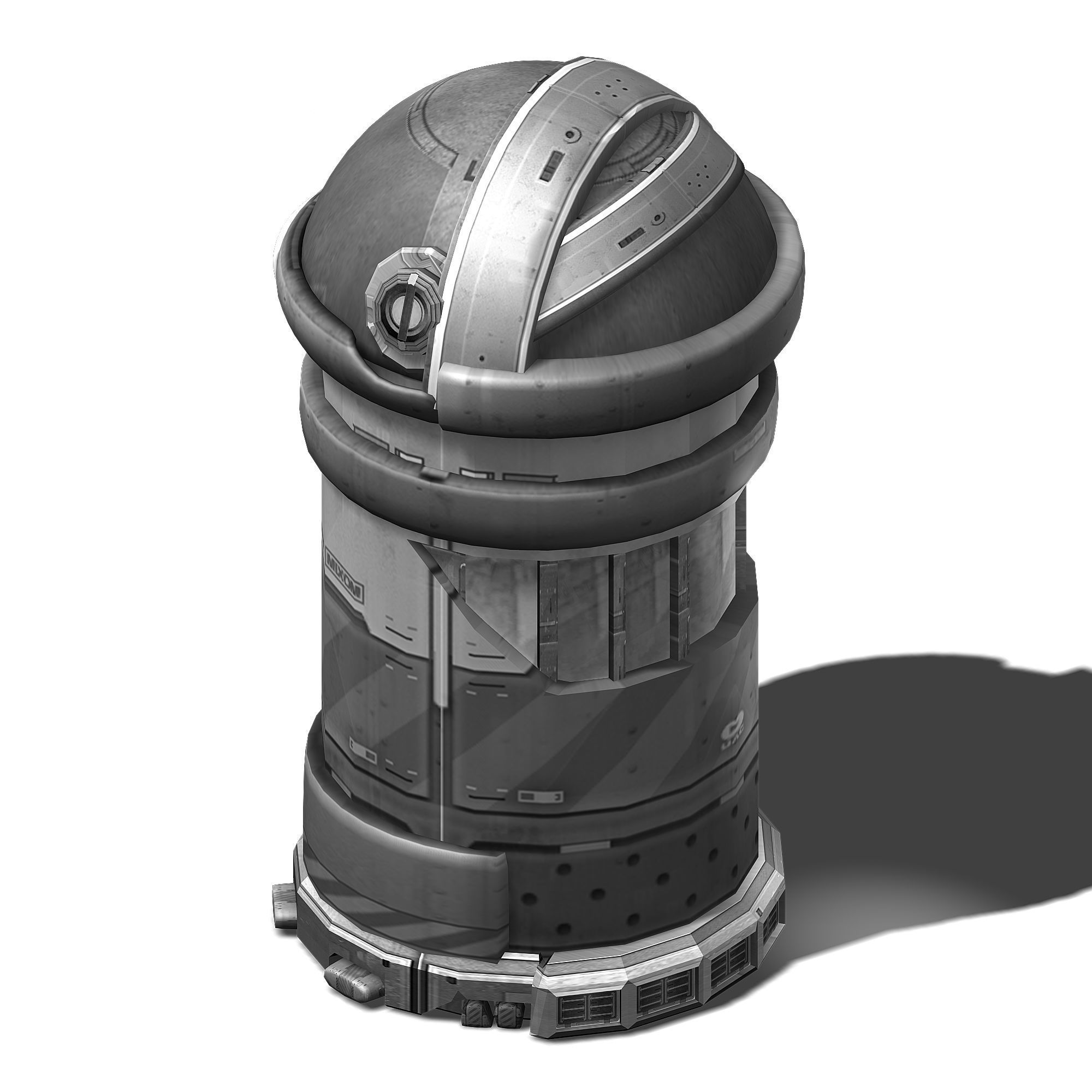 Sci Fi Building-Trash Can 3D model_2