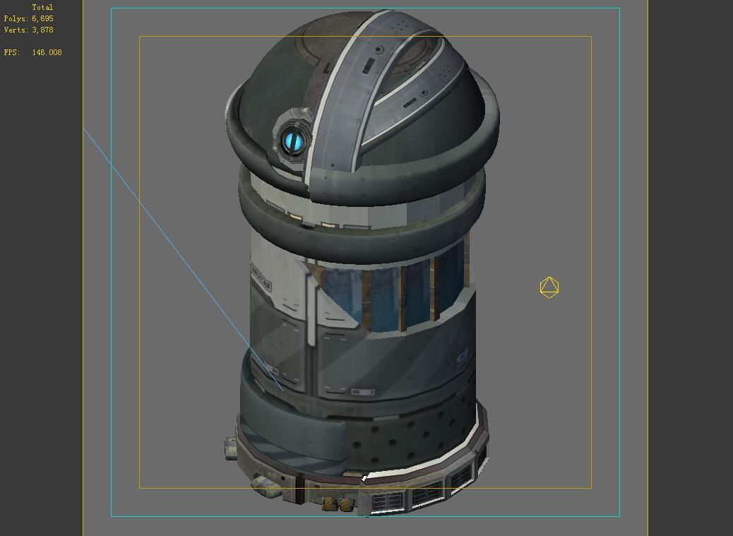 Sci Fi Building-Trash Can 3D model_3