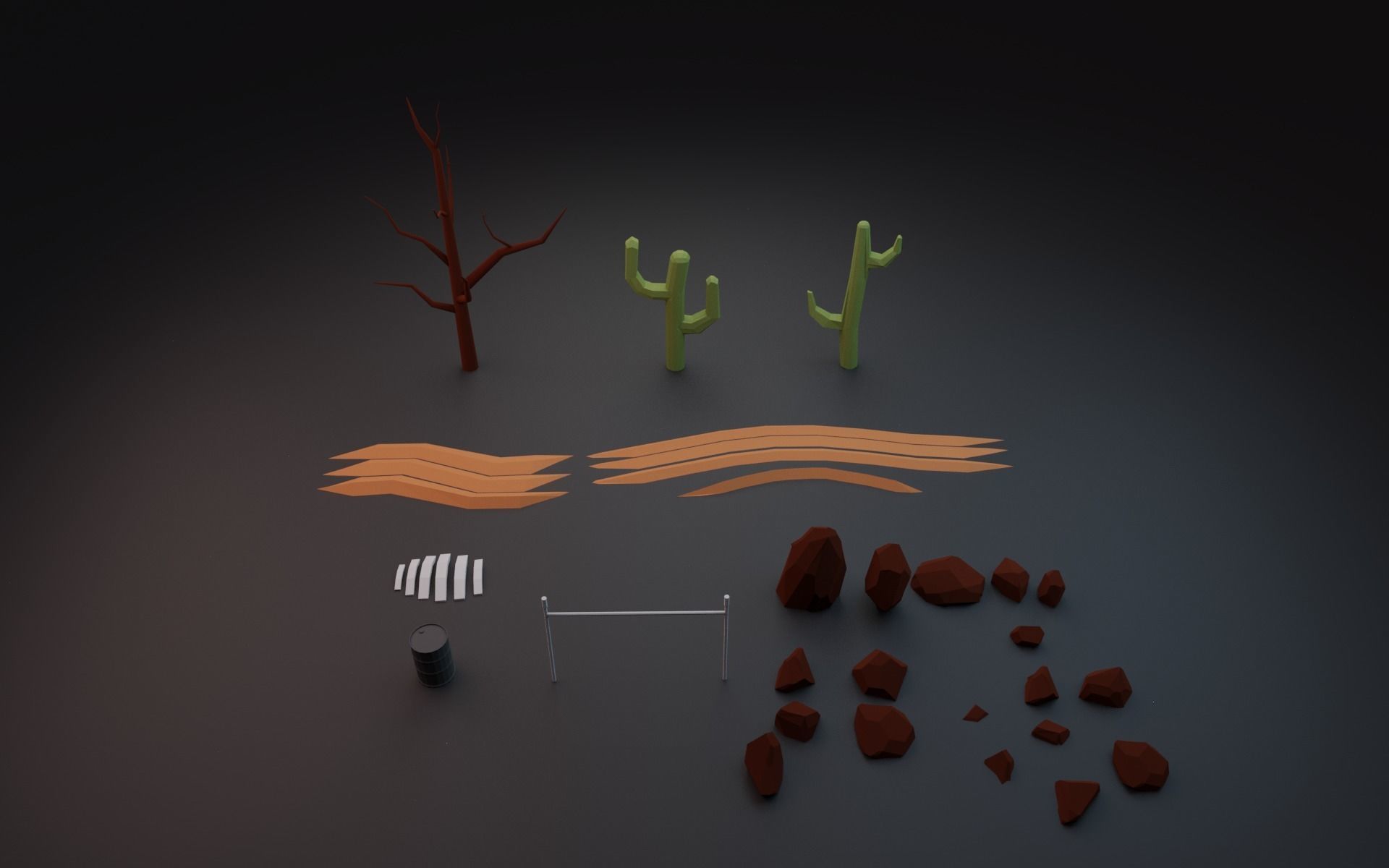 Low Poly Desert Environment for Unity Low-poly 3D model_5