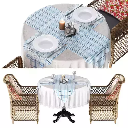 Set of furniture for the terrace 3D model