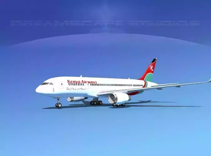 Boeing 787-8 Kenya Airways 3D model