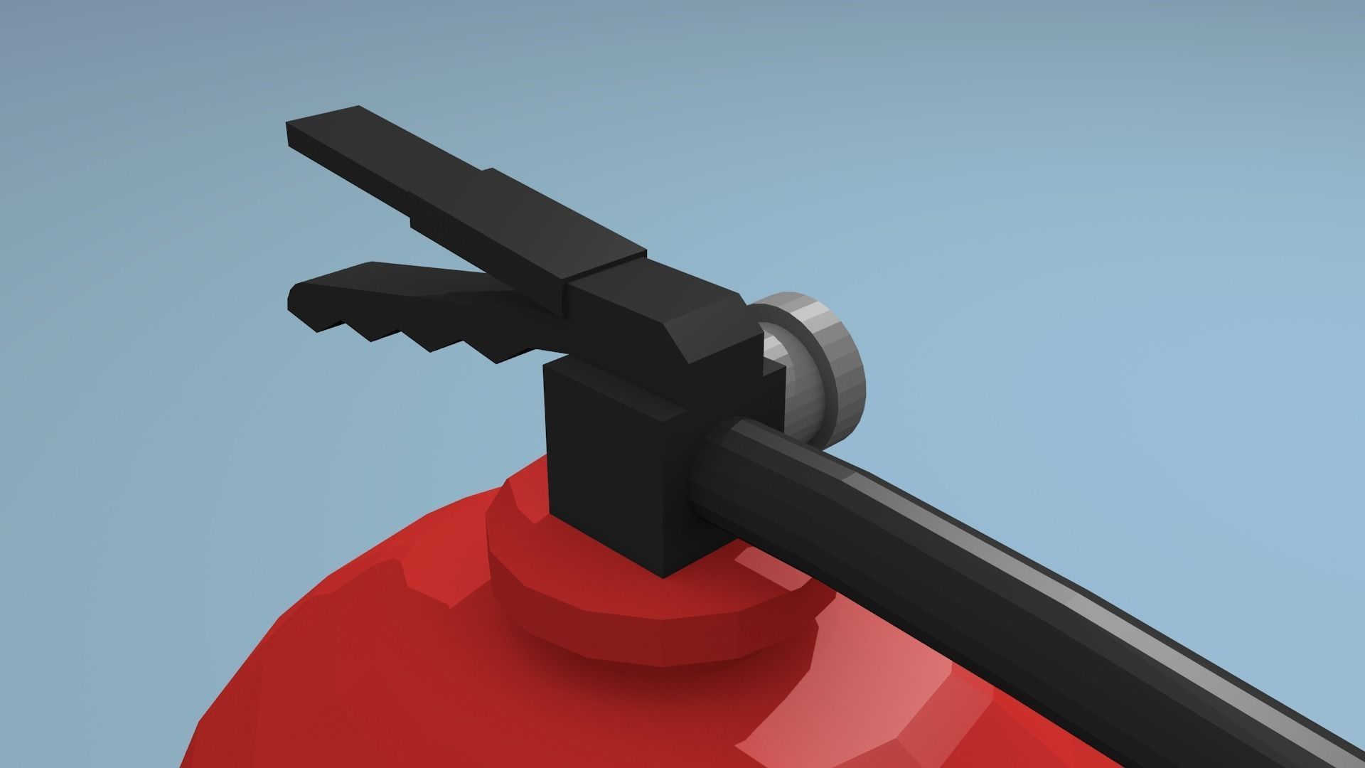 Low poly fire extinguisher Free 3D model_4