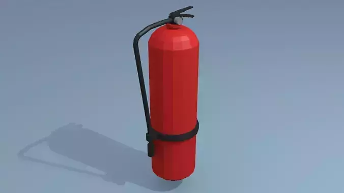 Low poly fire extinguisher