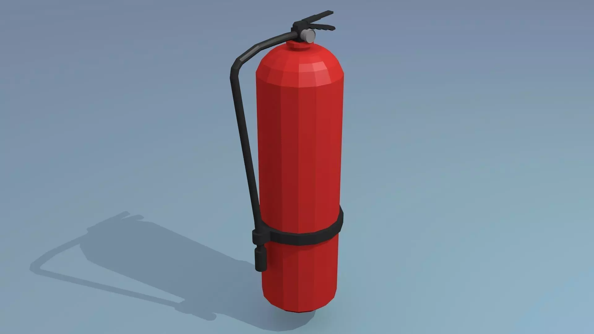 Low poly fire extinguisher Free 3D model_0
