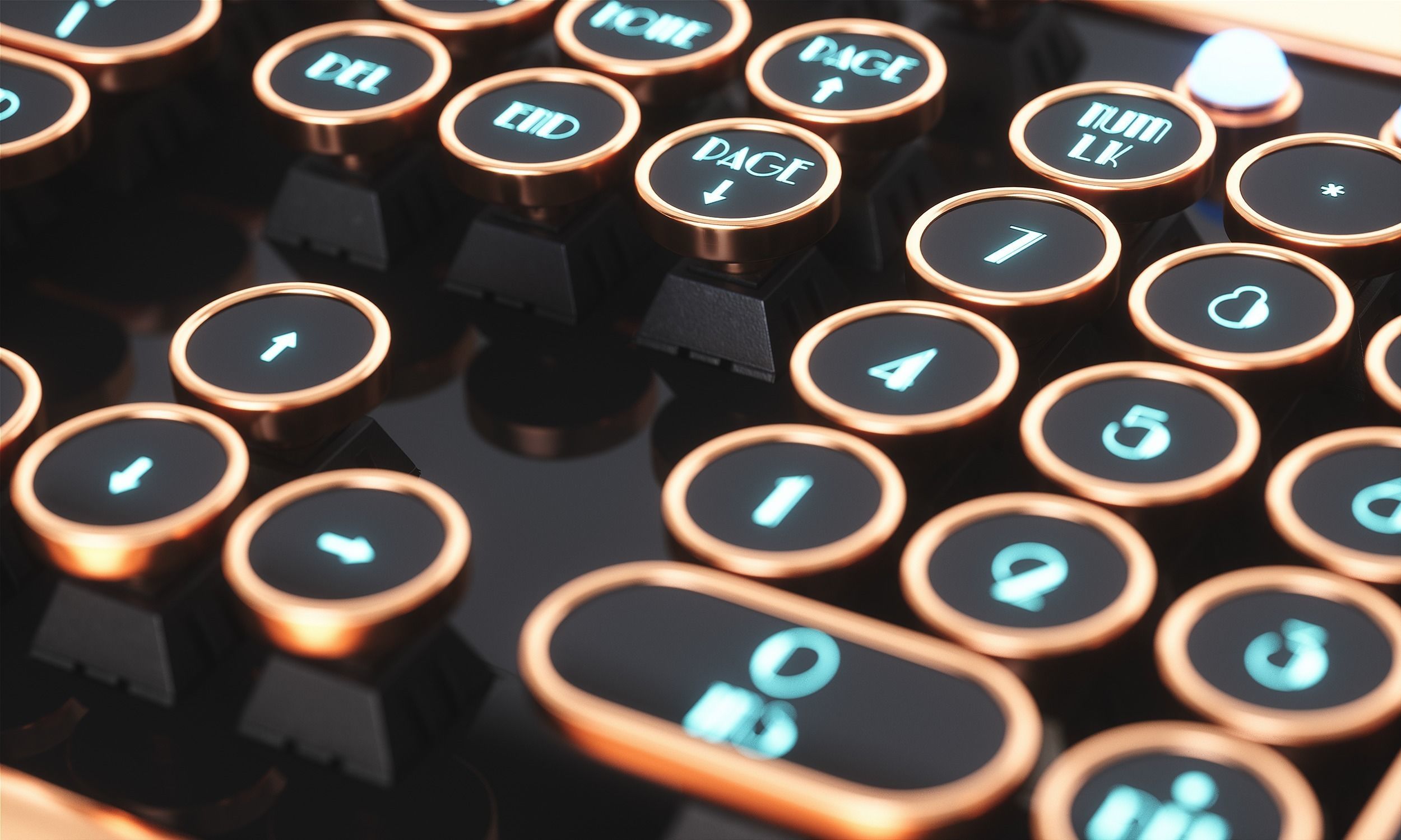 Retro Keyboard Low-poly 3D model_13