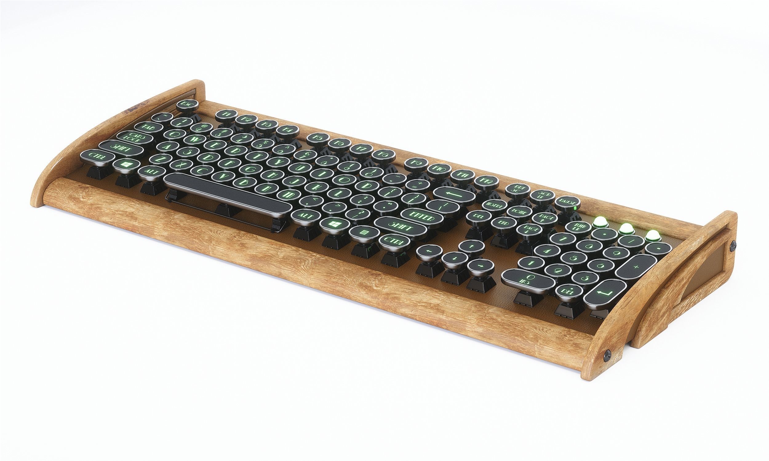 Retro Keyboard Low-poly 3D model_6