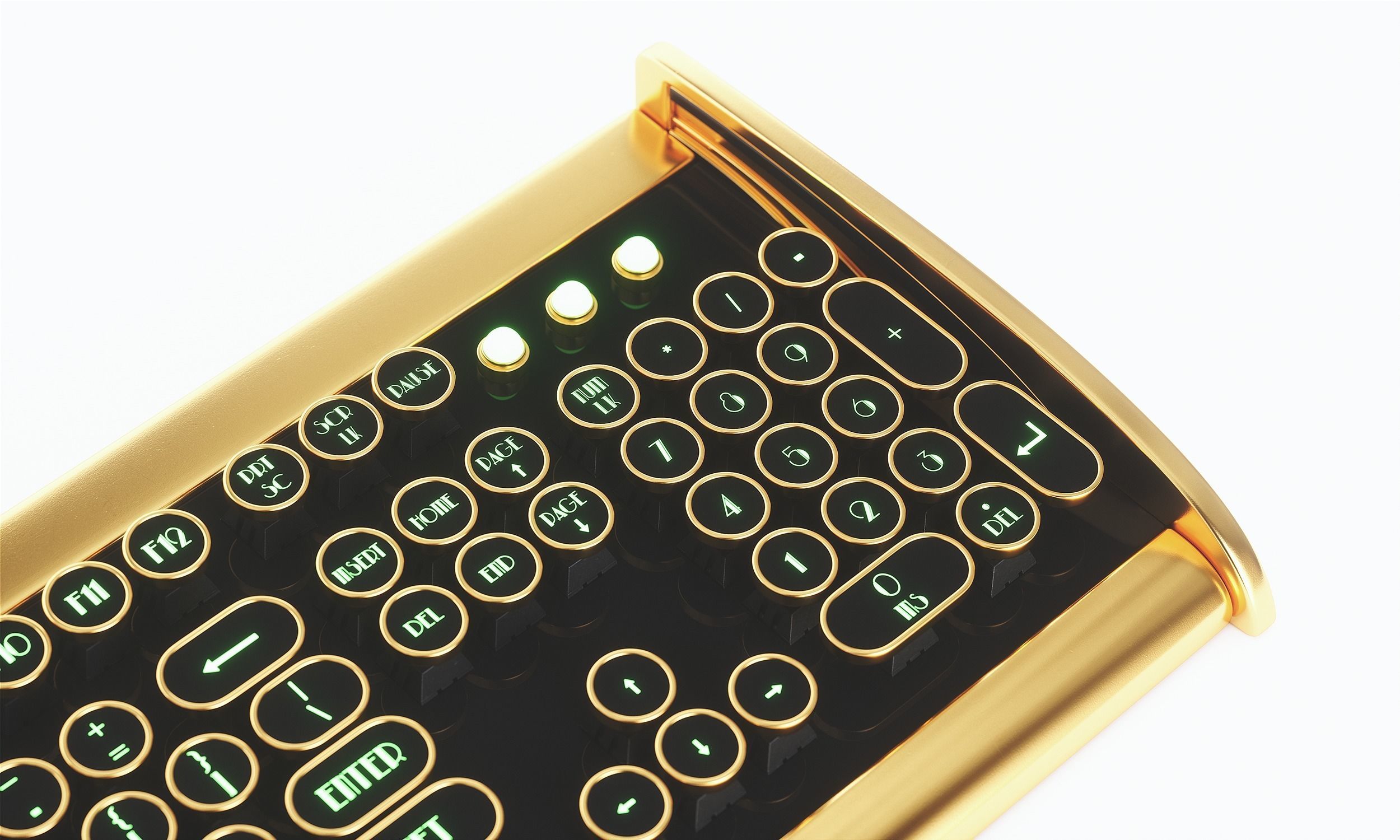 Retro Keyboard Low-poly 3D model_15