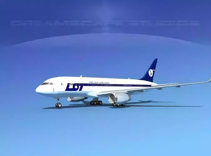 Boeing 787-8 LOT Polish Airlines 3D model