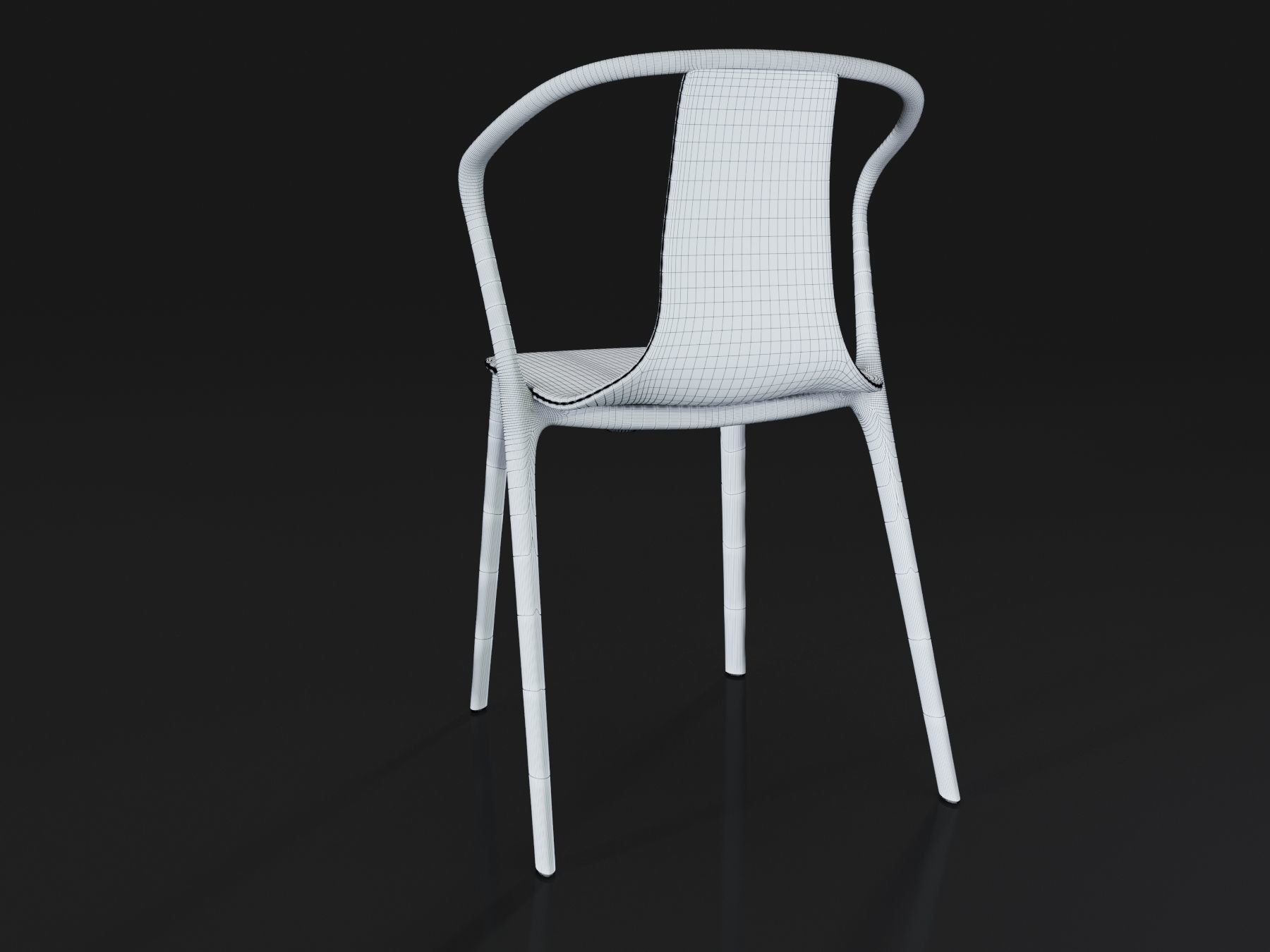 Belleville Armchair  3D model_4