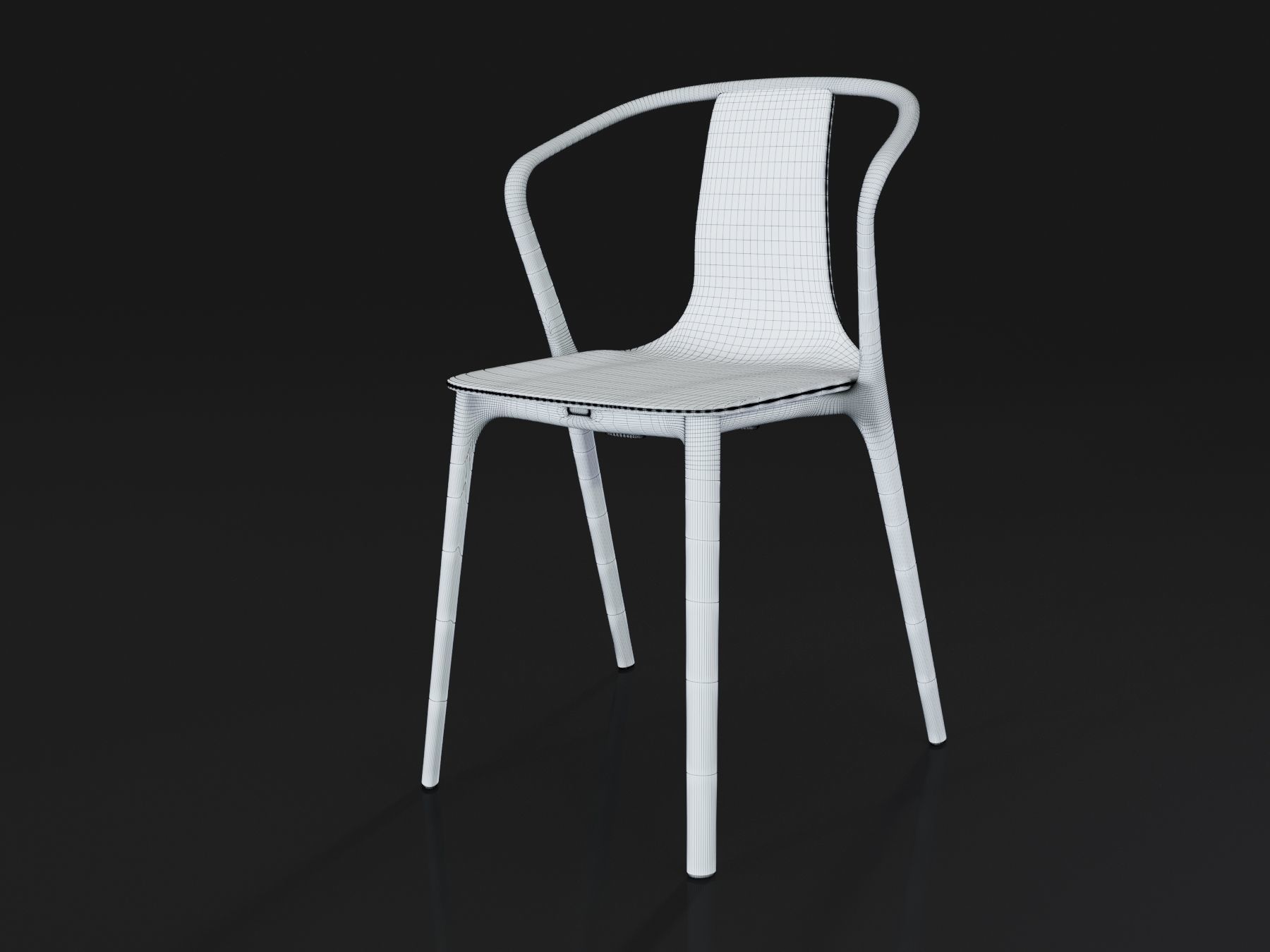 Belleville Armchair  3D model_3