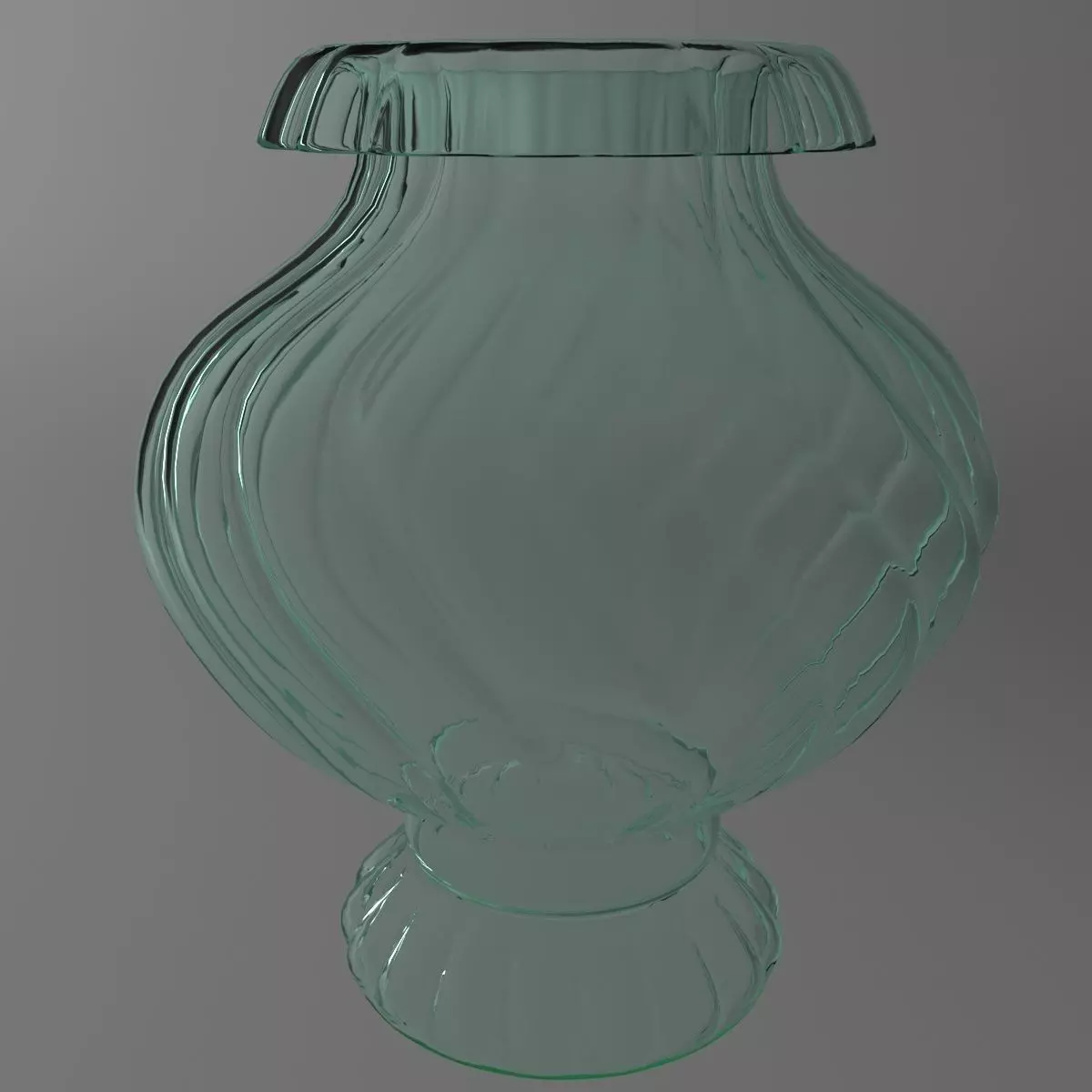 Glass vase 3D model_0