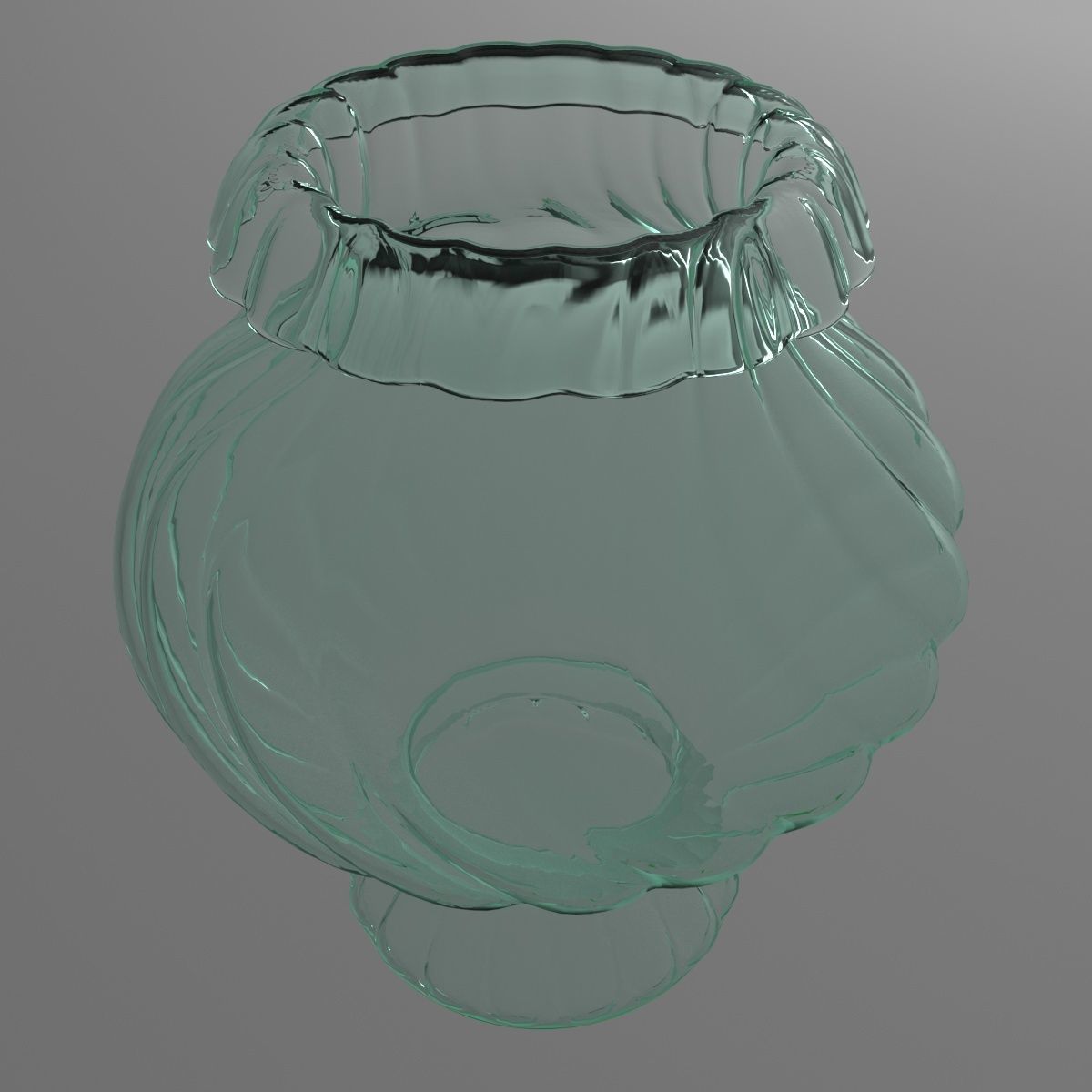 Glass vase 3D model_4