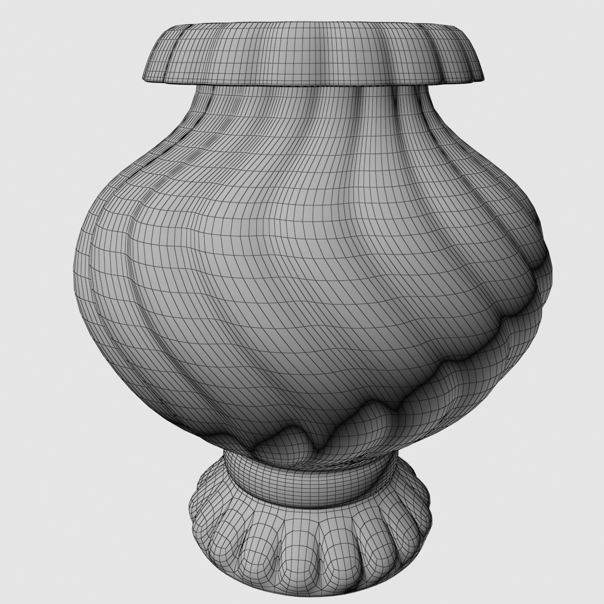 Glass vase 3D model_1