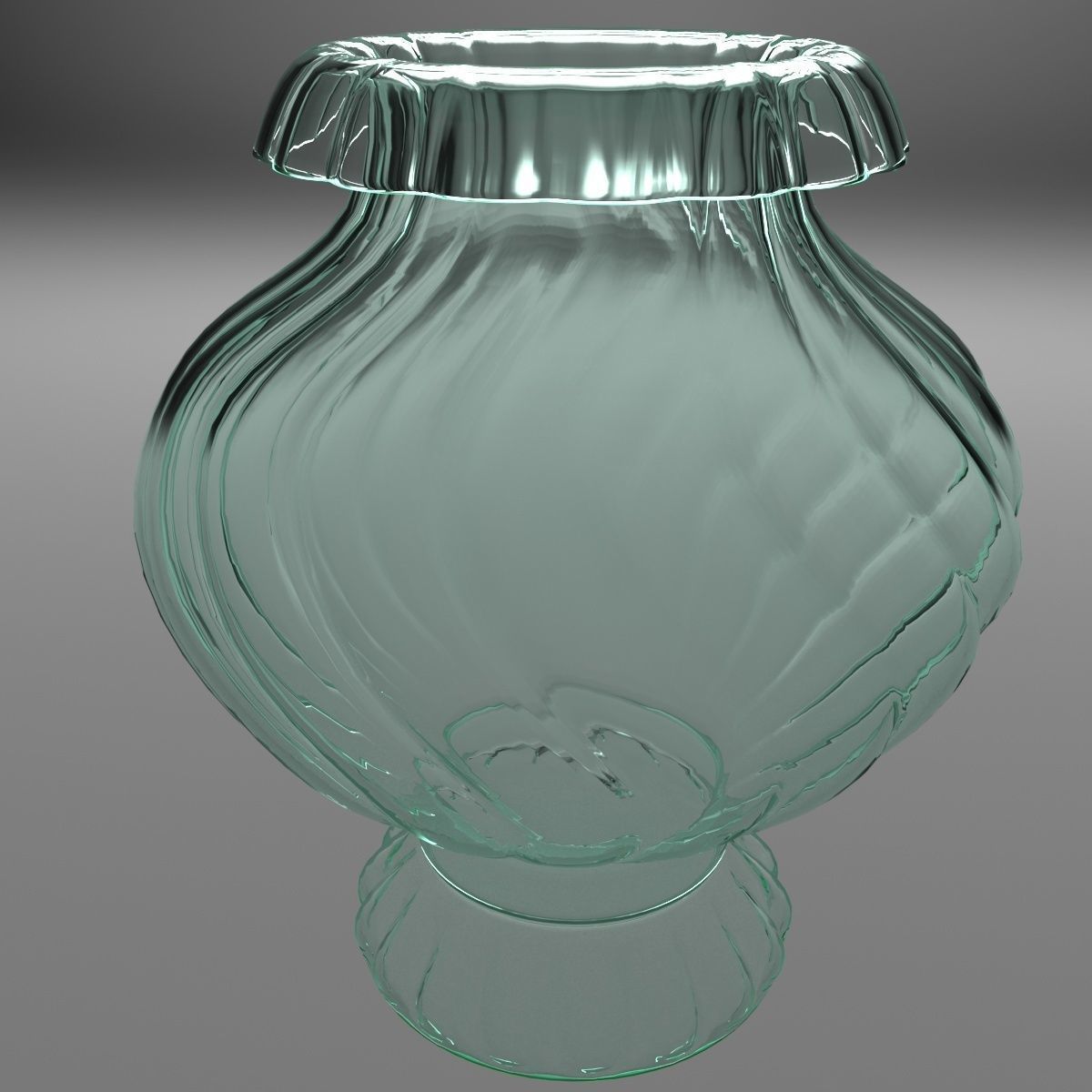 Glass vase 3D model_2
