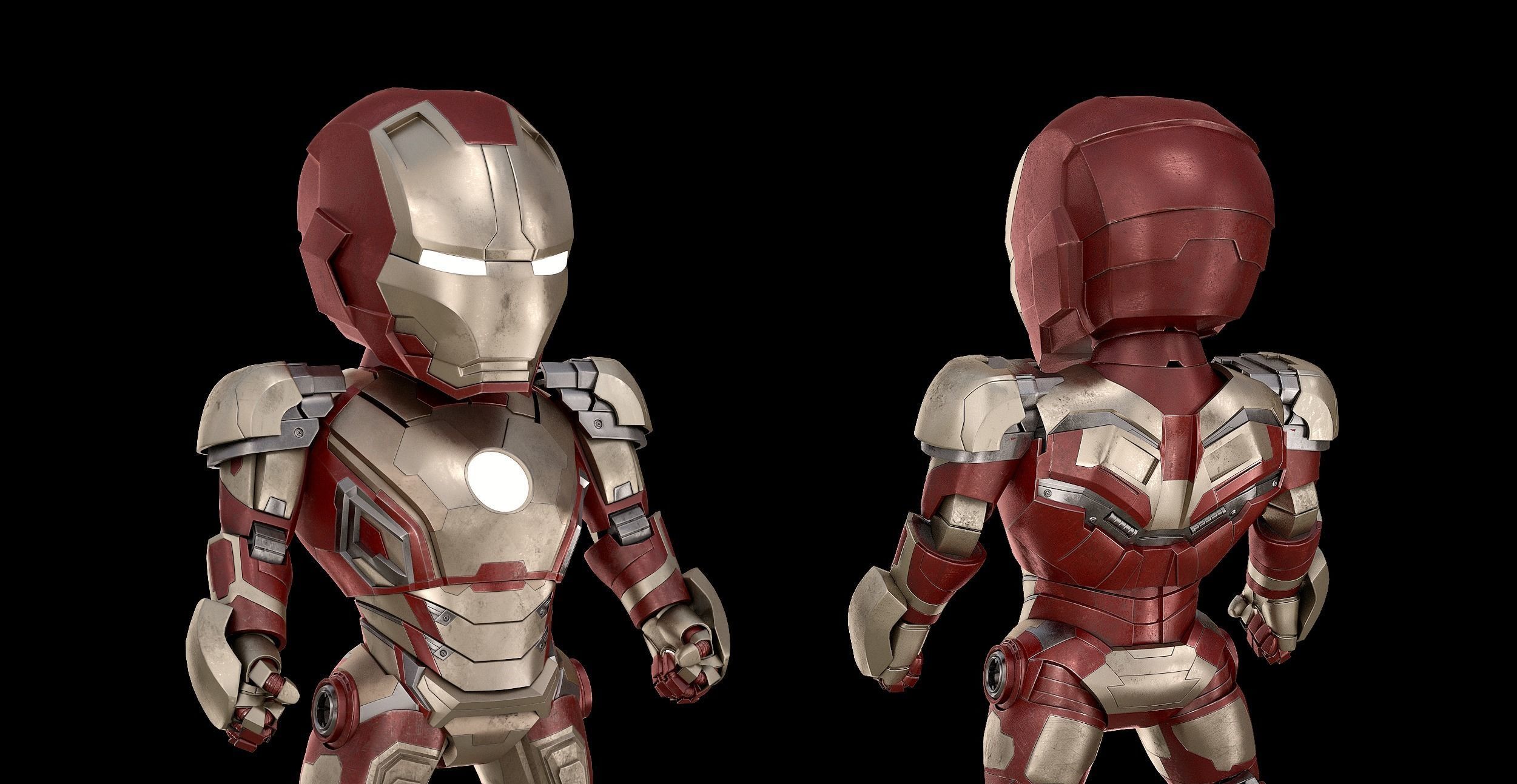 BABY IRON MAN Mk 42 mark 42 Avengers model SD Figure  3D model_9