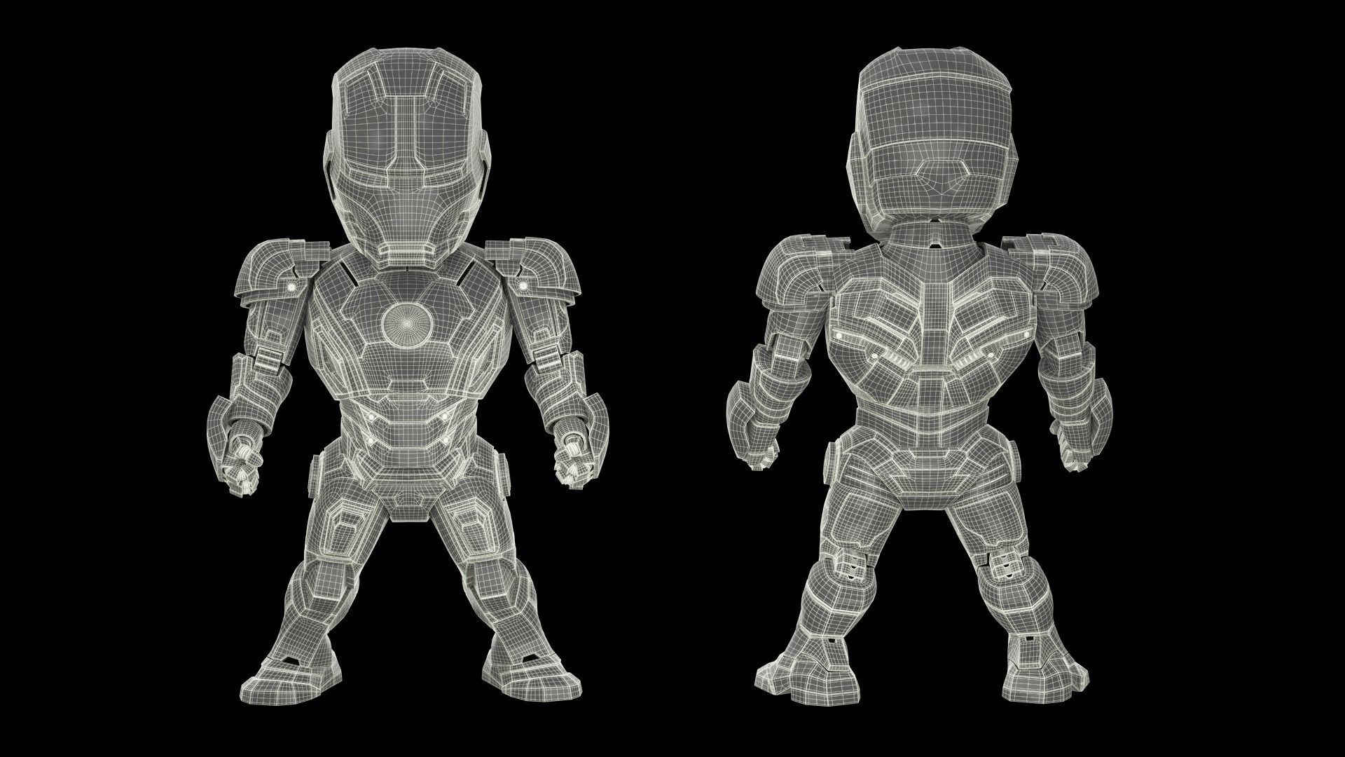BABY IRON MAN Mk 42 mark 42 Avengers model SD Figure  3D model_11