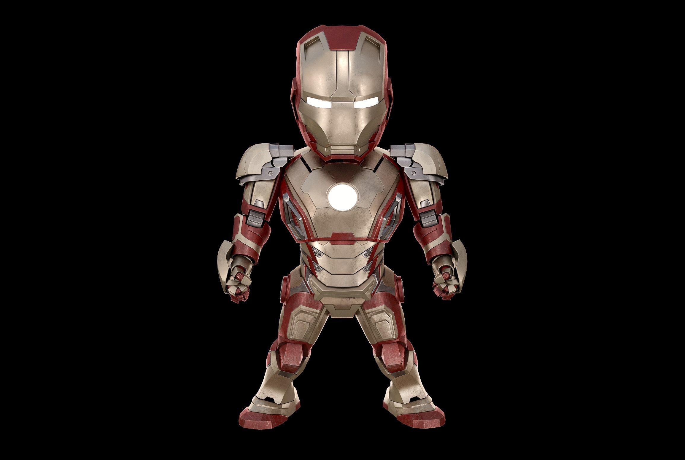 BABY IRON MAN Mk 42 mark 42 Avengers model SD Figure  3D model_1