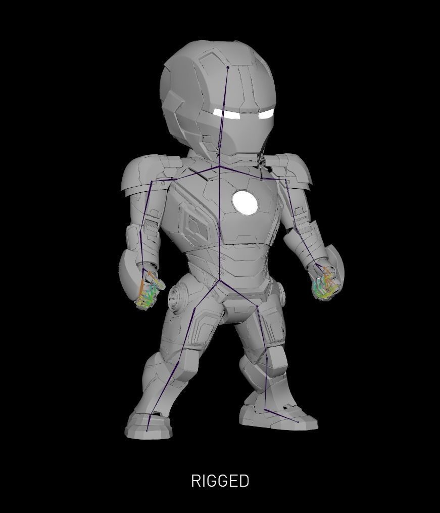 BABY IRON MAN Mk 42 mark 42 Avengers model SD Figure  3D model_12