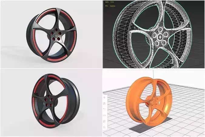 Rim 17 in M1 Free low-poly 3D model