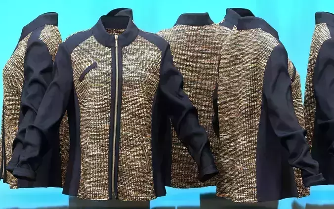 Blue Decorated Jacket