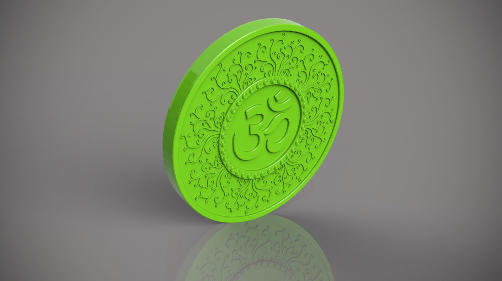 OM Coin for 3d printing 3D print model_10