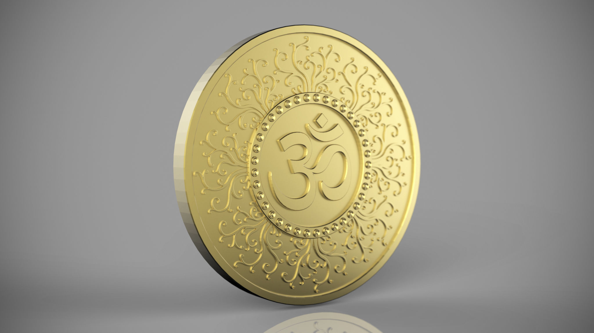 OM Coin for 3d printing 3D print model_11
