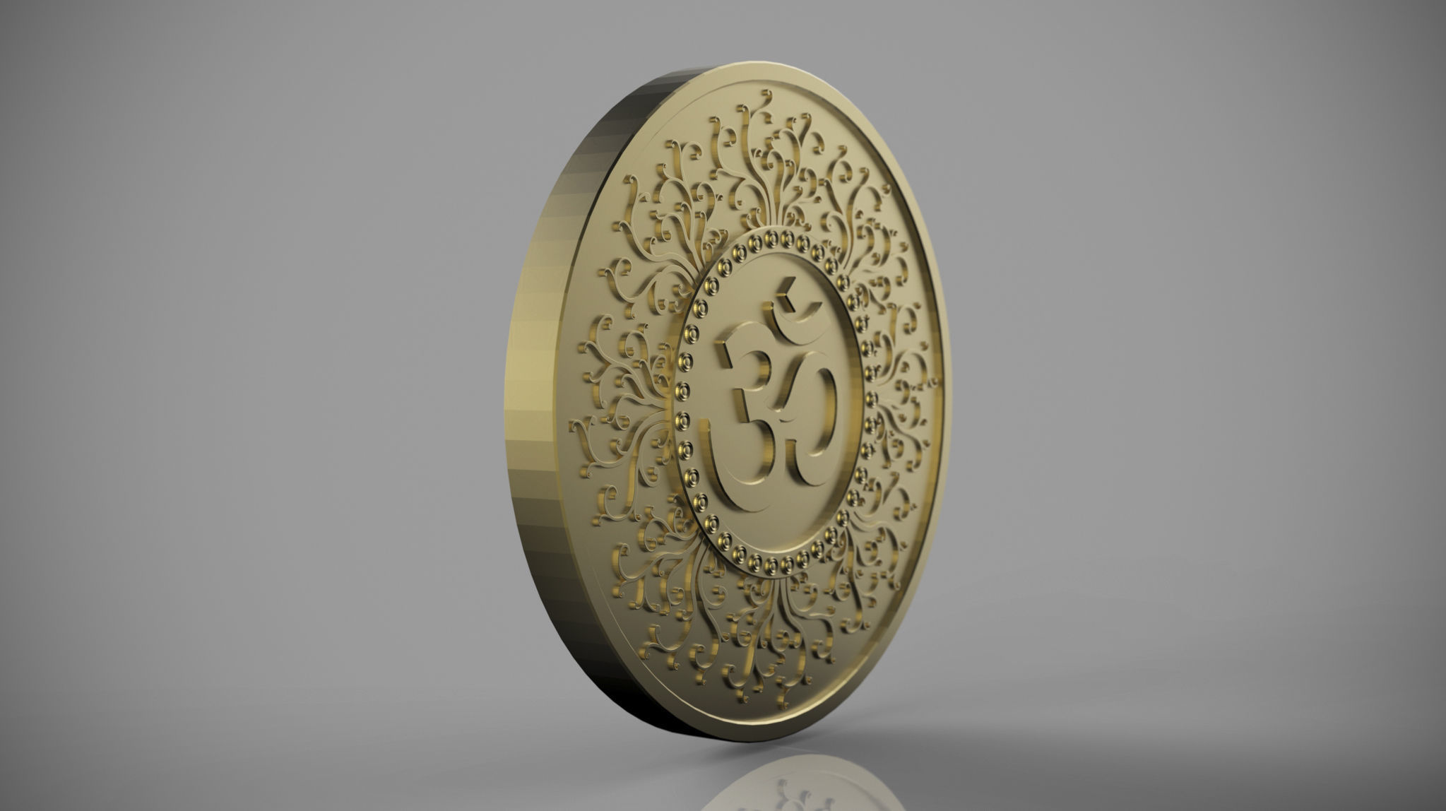 OM Coin for 3d printing 3D print model_12