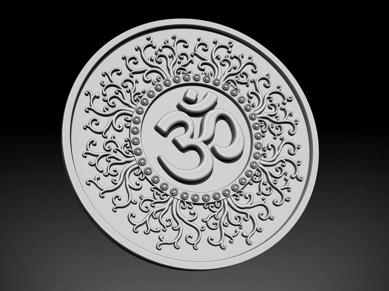 OM Coin for 3d printing 3D print model_16