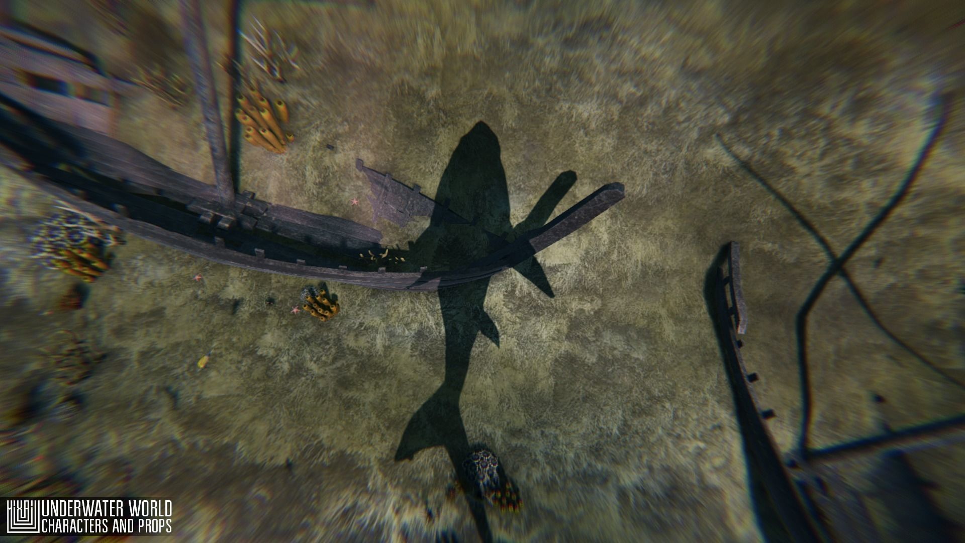 Underwater world - characters and props Low-poly 3D model_15