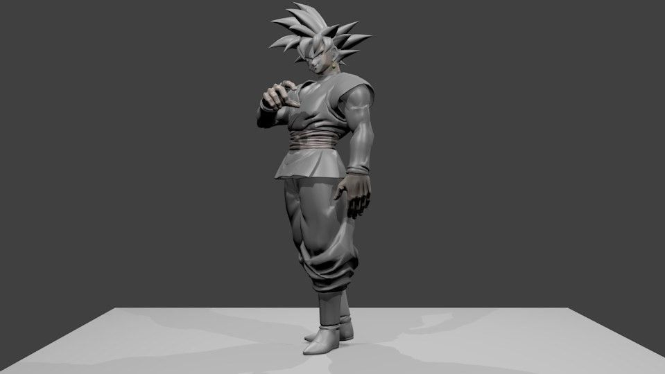 Goku Black - Base Form - Dragon Ball Super  3D print model_2