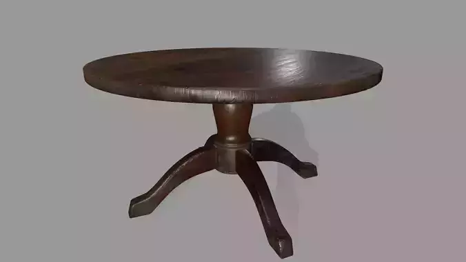 table 2 round wooden with four legs