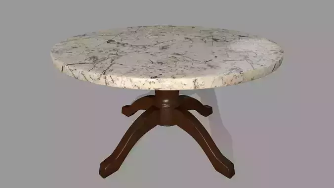 table 4 marble with wooden legs