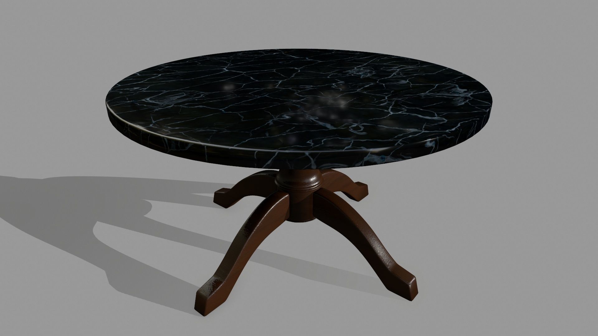 table 5 round marble Low-poly 3D model_6